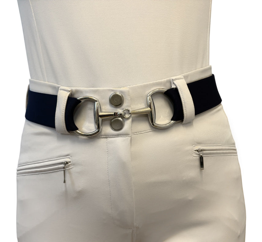 Navy Snaffle Buckle Belt