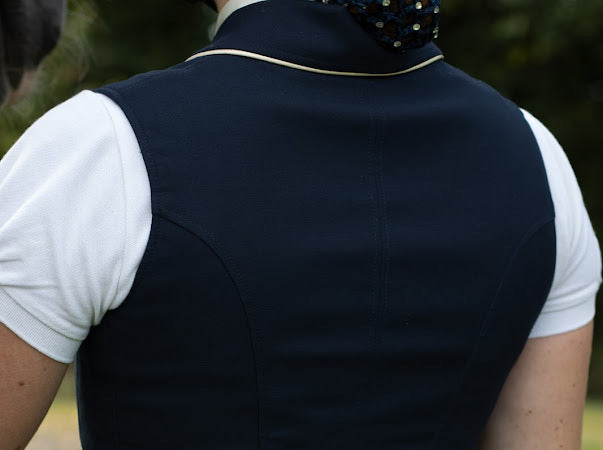 Ladies Single-Breasted Navy Waistcoat